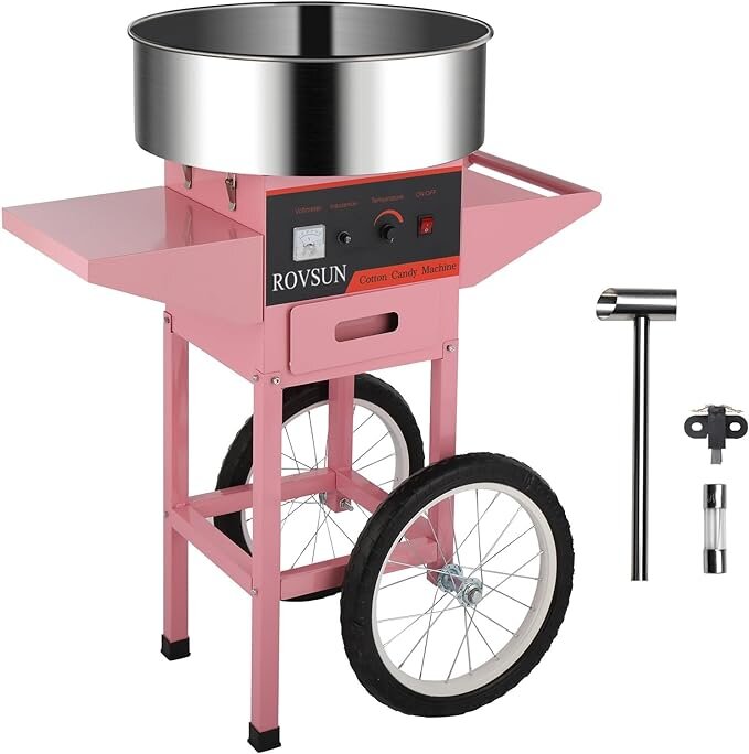 21 Inch Cotton Candy Machine with Wheels
