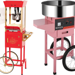 Popcorn Machine and Cotton Candy Machine Combo Package